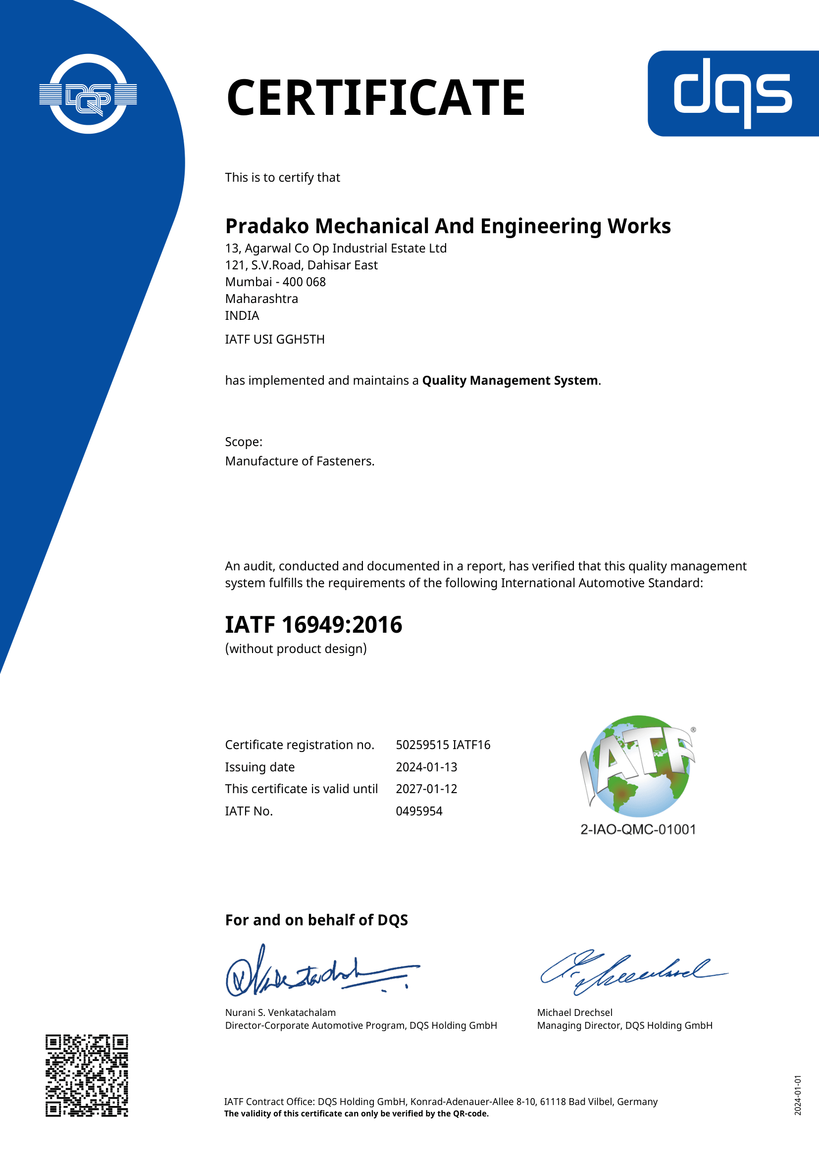 Certificate